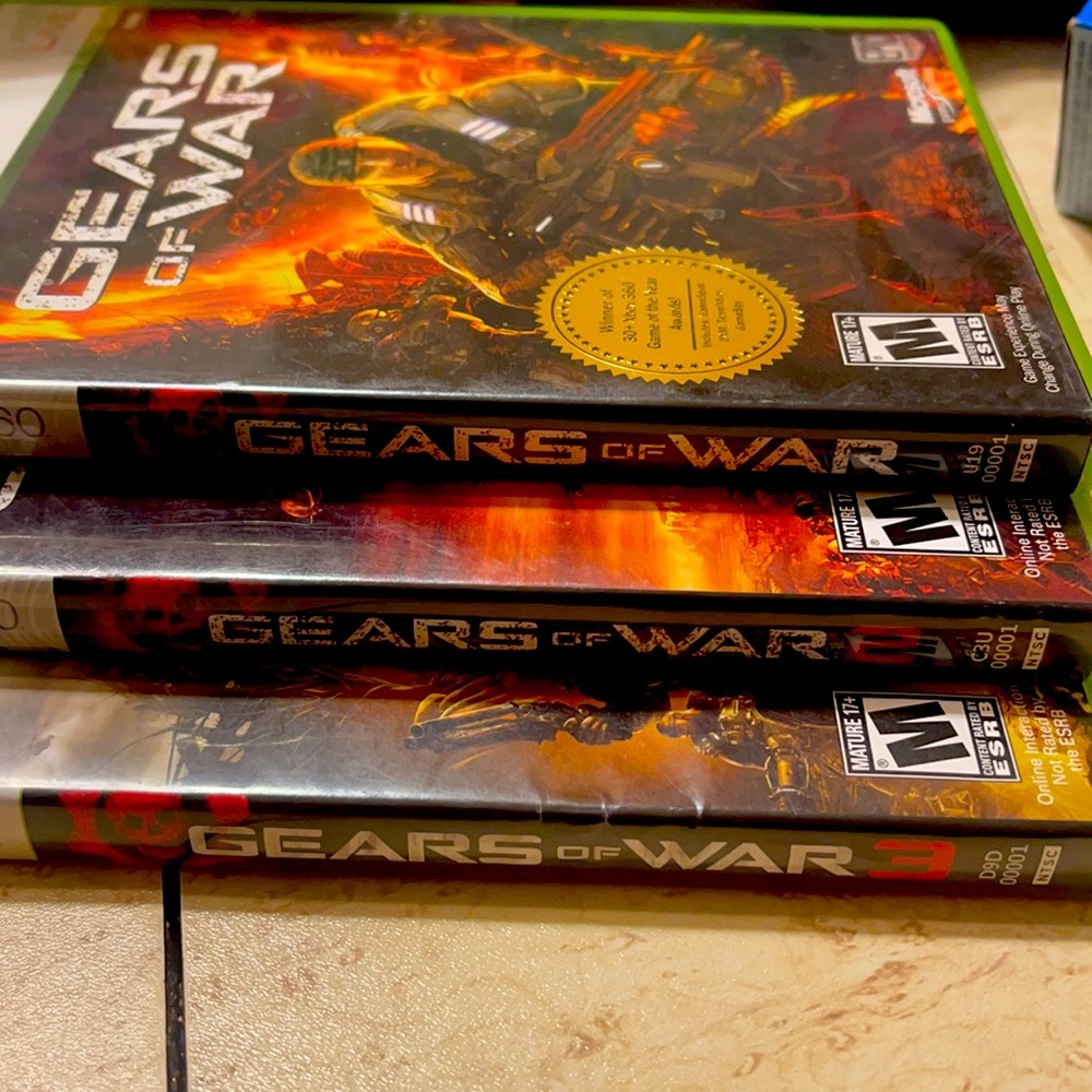 Xbox 360 Games Gears of war 1,2, and 3